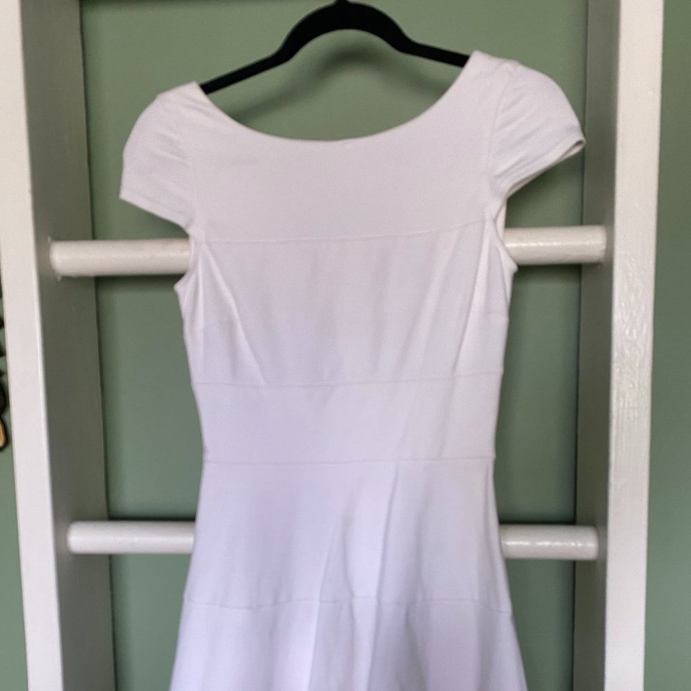 White Cap Sleeve Dress